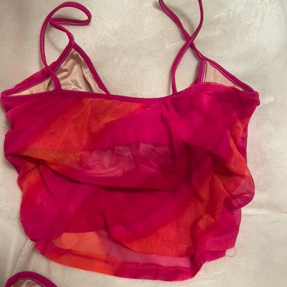 EUC Slim a Size Tummy Control Pink Tankini Size 12 - Picture 7 of 10
